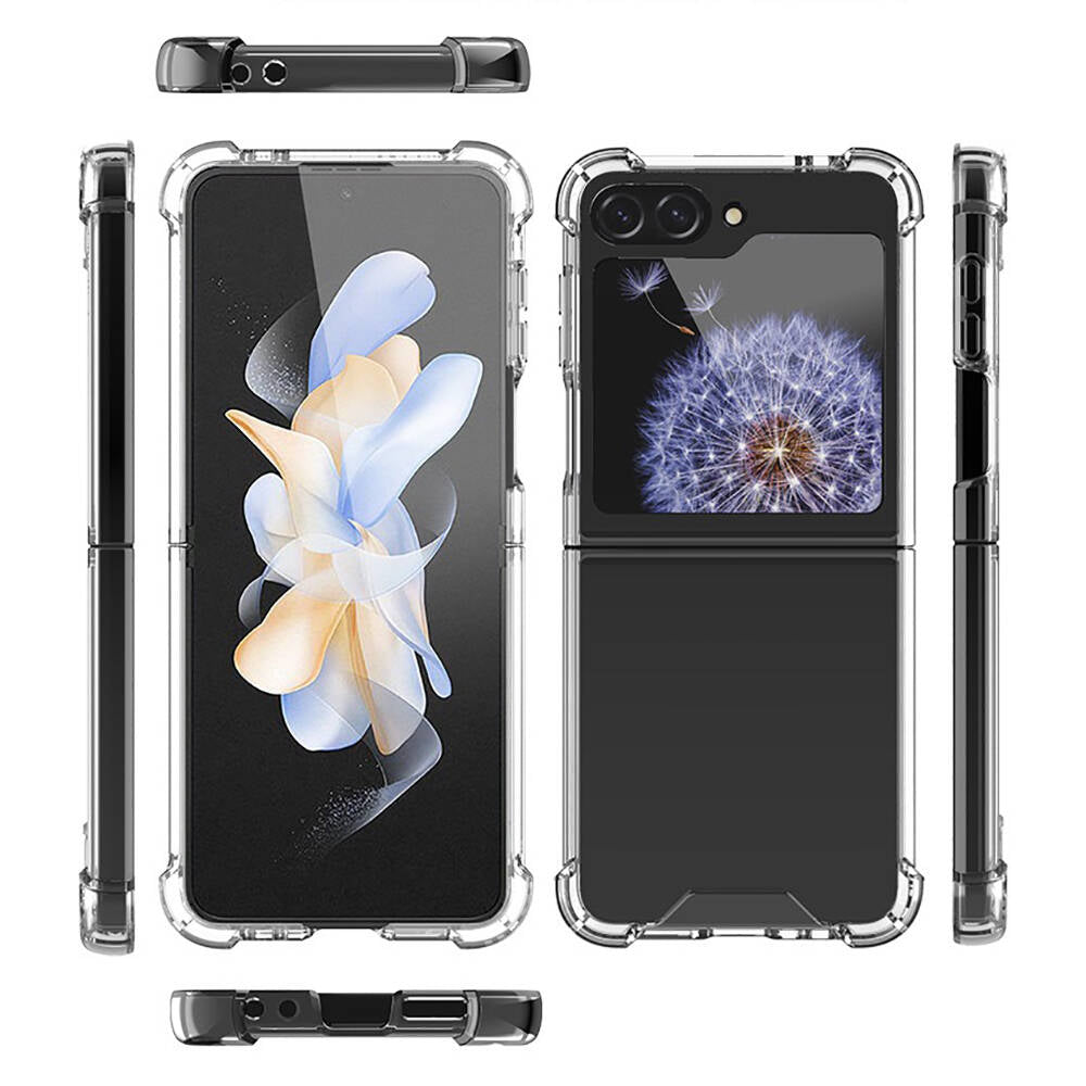 Galaxy Z Flip 6 Kılıf Zore Nitro Anti Shock Silikon Şeffaf