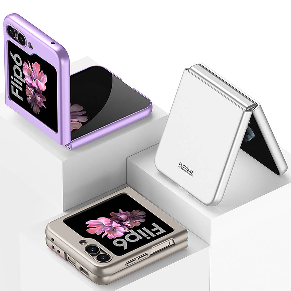 Galaxy Z Flip 6 Kılıf Zore Sert Kıpta Kapak Koyu Yeşil