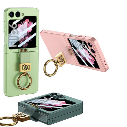 Galaxy Z Flip 6 Kılıf Zore Z Harfli Yüzüklü Kıpta Kapak Pembe