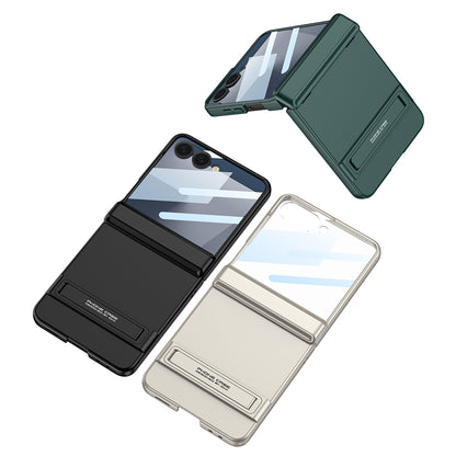 Galaxy Z Flip 7 Kılıf Zore Kıpta Standlı Kapak Gümüş