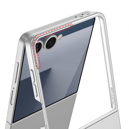 Galaxy Z Flip 7 Kılıf Zore Sert Kıpta Kapak Rose Gold