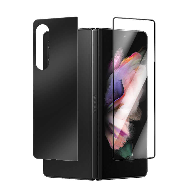 Galaxy Z Fold 4 Zore 3D Side Glass Ekran Koruyucu Siyah