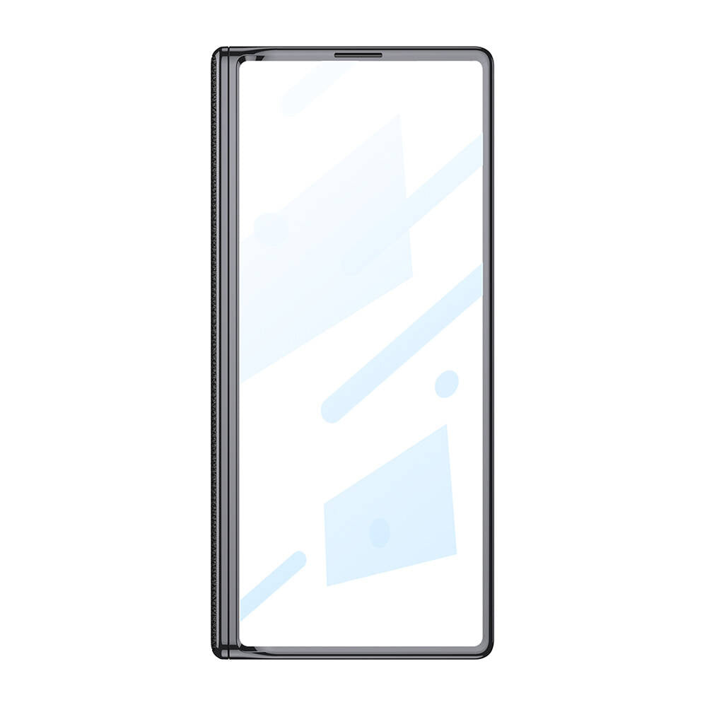 Galaxy Z Fold 6 Kılıf Deri Standlı Zore Kıpta Premium Kılıf Siyah