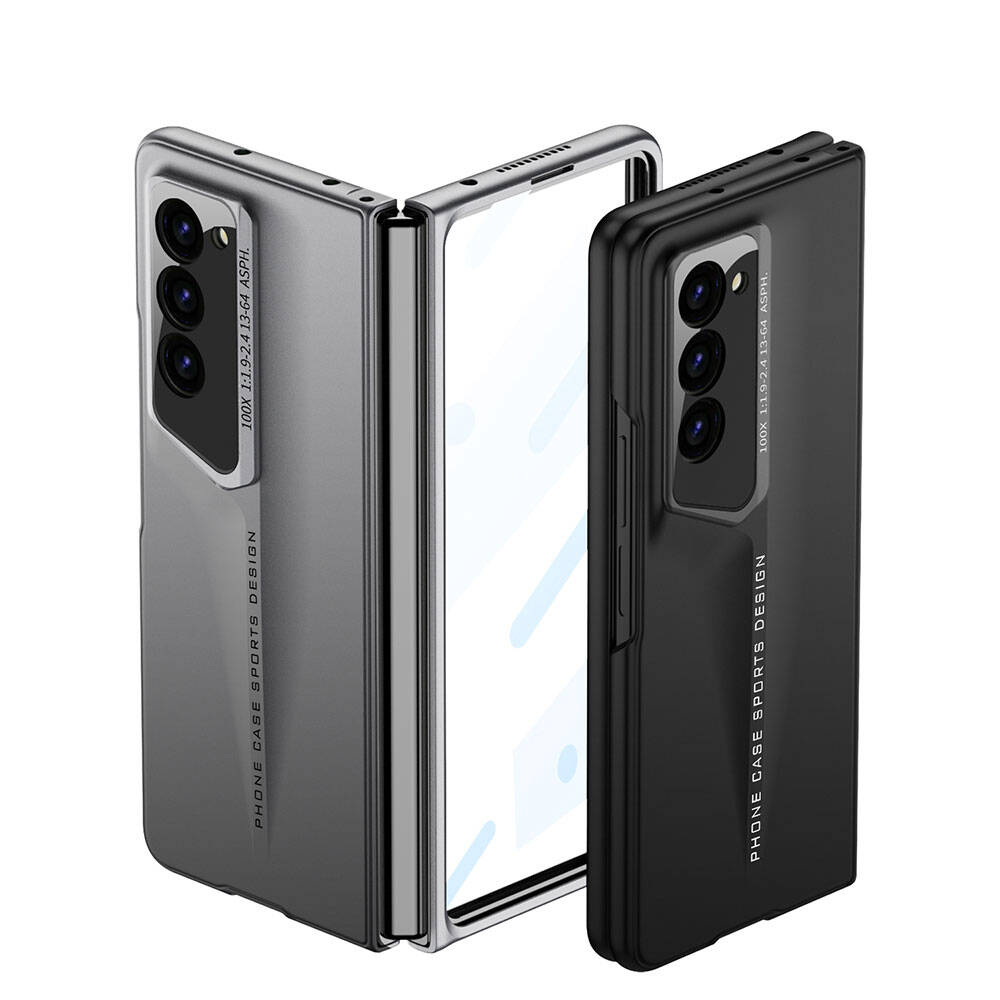 Galaxy Z Fold 6 Kılıf Ultra İnce Kamera Korumalı Sert Rubber Zore Procase Kapak Titanyum-Gri