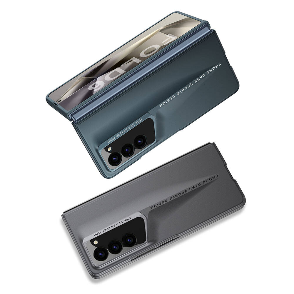Galaxy Z Fold 6 Kılıf Ultra İnce Kamera Korumalı Sert Rubber Zore Procase Kapak Titanyum-Gri