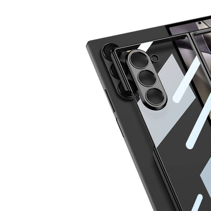 Galaxy Z Fold 6 Kılıf Zore Full Camlı Kıpta Kapak Gold