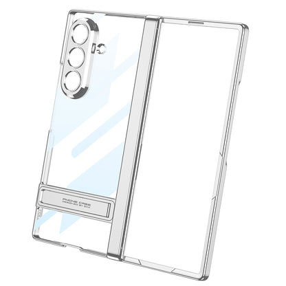 Galaxy Z Fold 7 Kılıf Kamera Korumalı Şeffaf Tasarımlı Zore Lego Standlı Kapak Lacivert