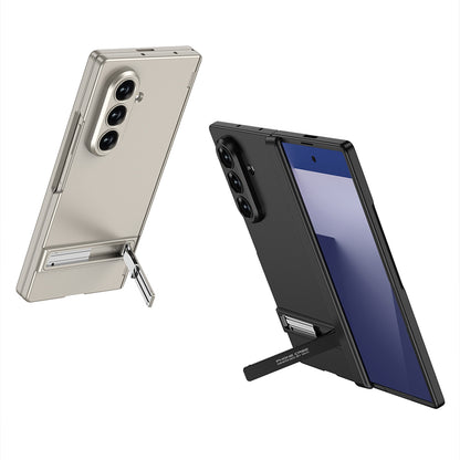Galaxy Z Fold 7 Kılıf Zore Kıpta Standlı Kapak Gümüş