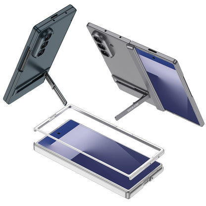 Galaxy Z Fold 7 Kılıf Zore Kıpta Standlı Kapak Siyah