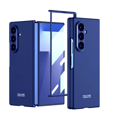 Galaxy Z Fold 7 Kılıf Zore Sert Kıpta Kapak Lacivert