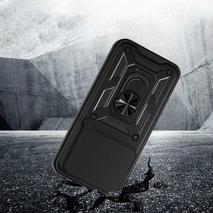 Honor 400 Kılıf Magnetik Standlı Kamera Korumalı Zore Sürgülü Vega Kapak Siyah
