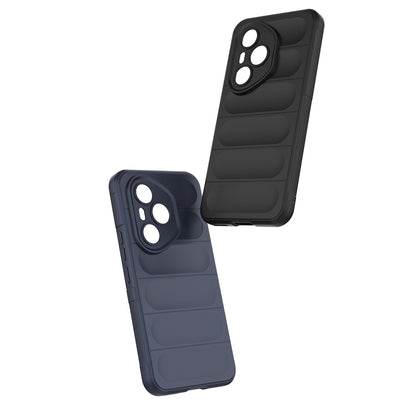 Honor 400 Pro Kılıf Esnek TPU Oyuklu Arka Yüzey Tasarımlı Zore Etnik Silikon Kapak Siyah