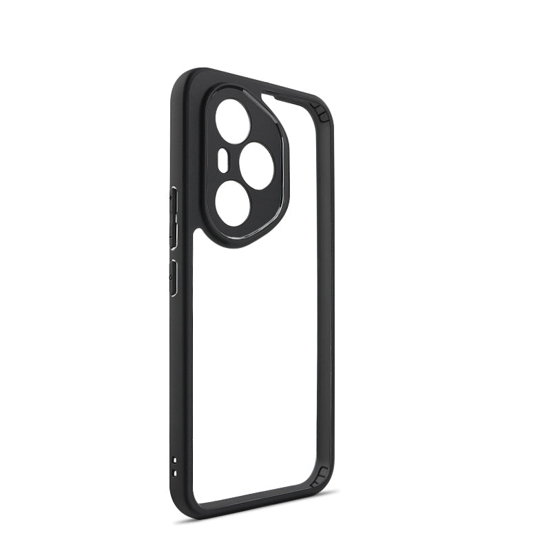 Honor 400 Pro Kılıf Kamera Korumalı Şeffaf Arka Yüzey Zore New Roll Kapak Siyah