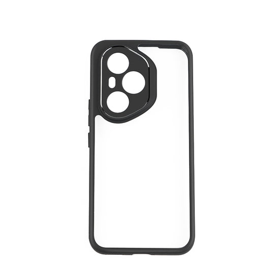Honor 400 Pro Kılıf Kamera Korumalı Şeffaf Arka Yüzey Zore New Roll Kapak Siyah