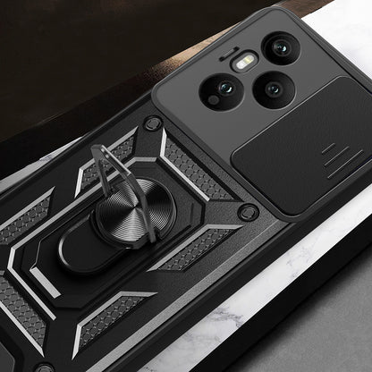Honor 400 Pro Kılıf Magnetik Standlı Kamera Korumalı Zore Sürgülü Vega Kapak Siyah