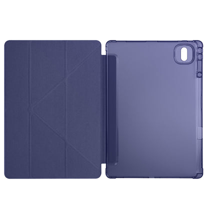 Honor MagicPad 2 Kılıf Zore Tri Folding Kalem Bölmeli Standlı Kılıf Lacivert