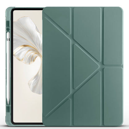 Honor Pad 9 Kılıf Zore Tri Folding Kalem Bölmeli Standlı Kılıf Siyah