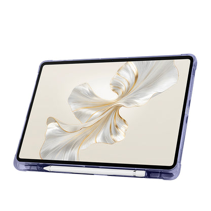 Honor Pad 9 Kılıf Zore Tri Folding Kalem Bölmeli Standlı Kılıf Mor