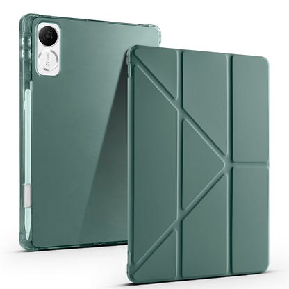 Honor Pad V9 Kılıf Zore Tri Folding Kalem Bölmeli Standlı Kılıf Rose Gold