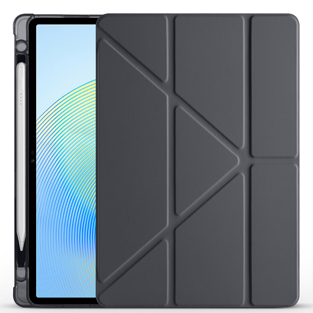 Honor Pad X8A Kılıf Zore Tri Folding Kalem Bölmeli Standlı Kılıf Rose Gold