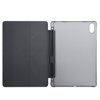 Honor Pad X8A Kılıf Zore Tri Folding Kalem Bölmeli Standlı Kılıf Siyah