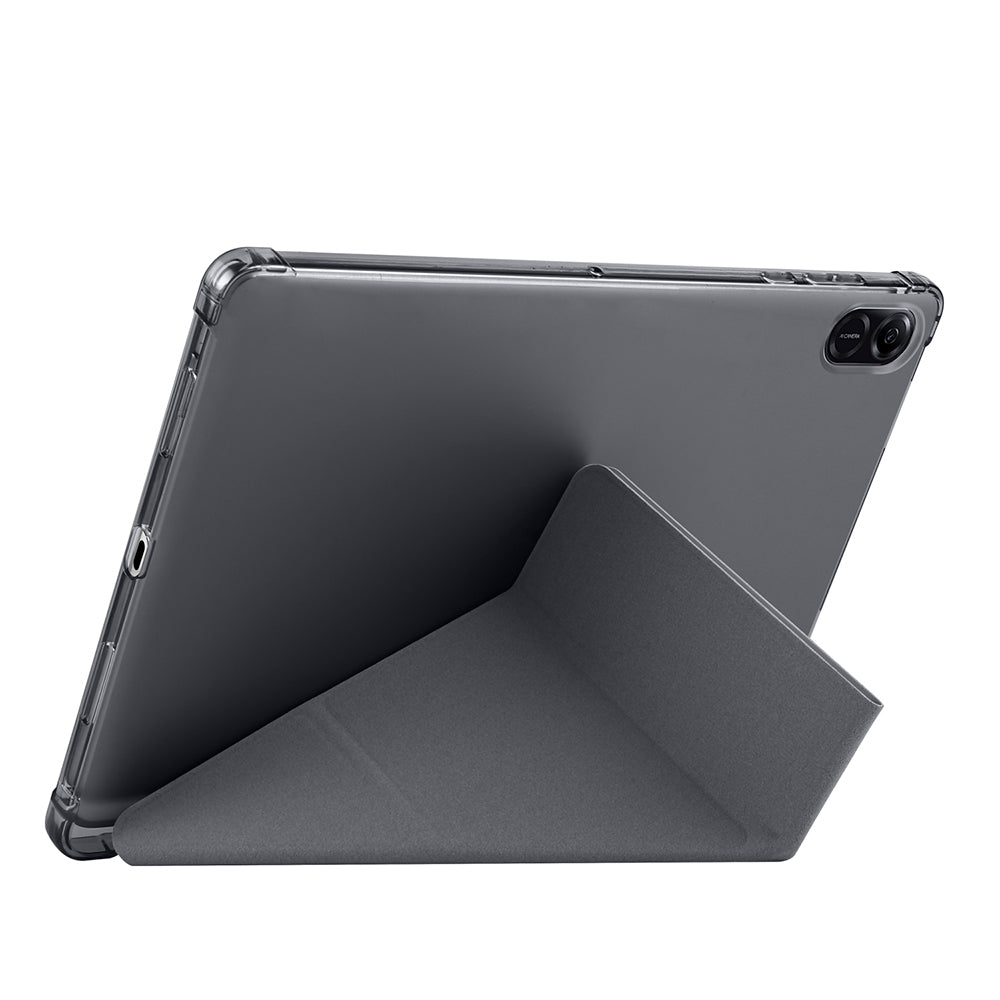 Honor Pad X8A Kılıf Zore Tri Folding Kalem Bölmeli Standlı Kılıf Siyah