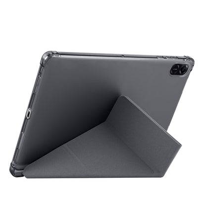Honor Pad X8A Kılıf Zore Tri Folding Kalem Bölmeli Standlı Kılıf Siyah
