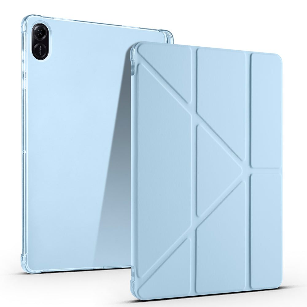 Honor Pad X8A Kılıf Zore Tri Folding Kalem Bölmeli Standlı Kılıf Rose Gold