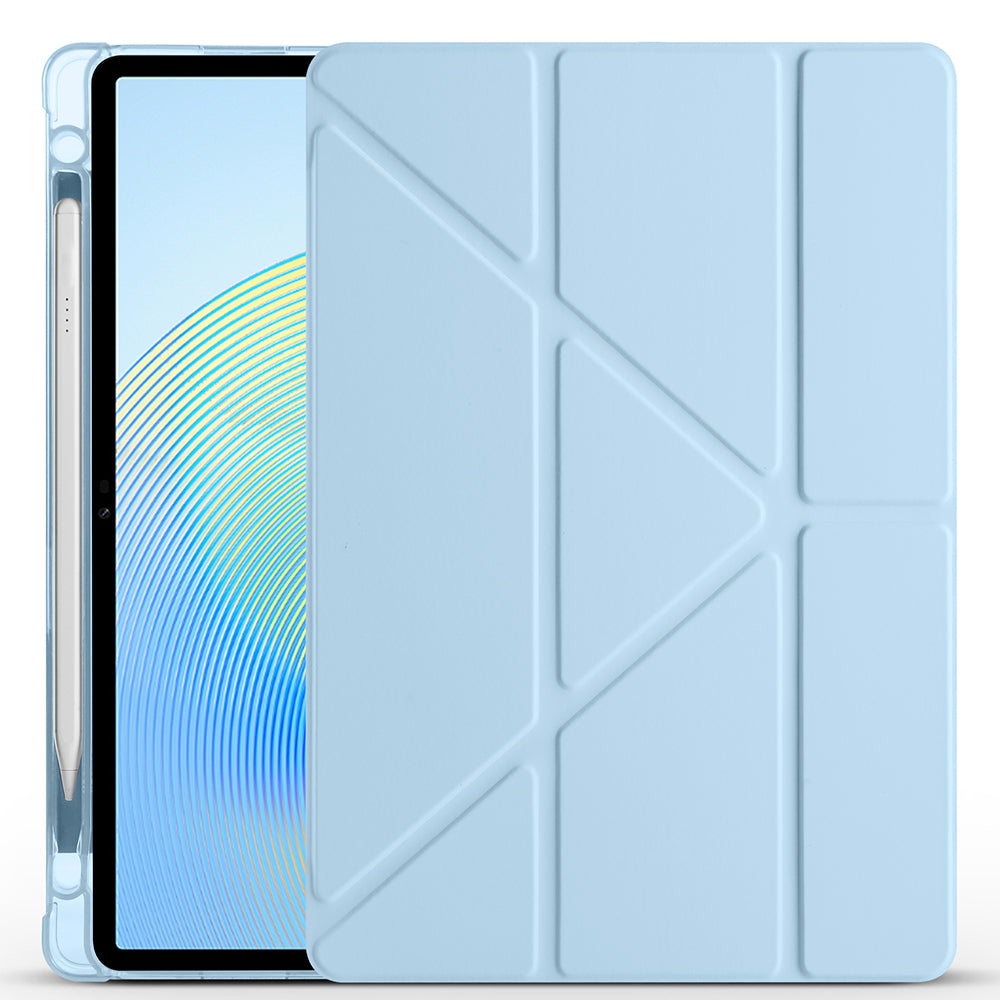 Honor Pad X8A Kılıf Zore Tri Folding Kalem Bölmeli Standlı Kılıf Siyah