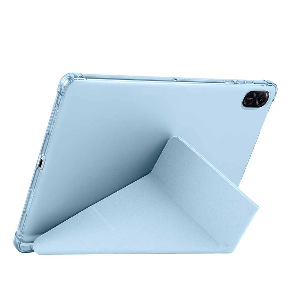 Honor Pad X8A Kılıf Zore Tri Folding Kalem Bölmeli Standlı Kılıf Rose Gold