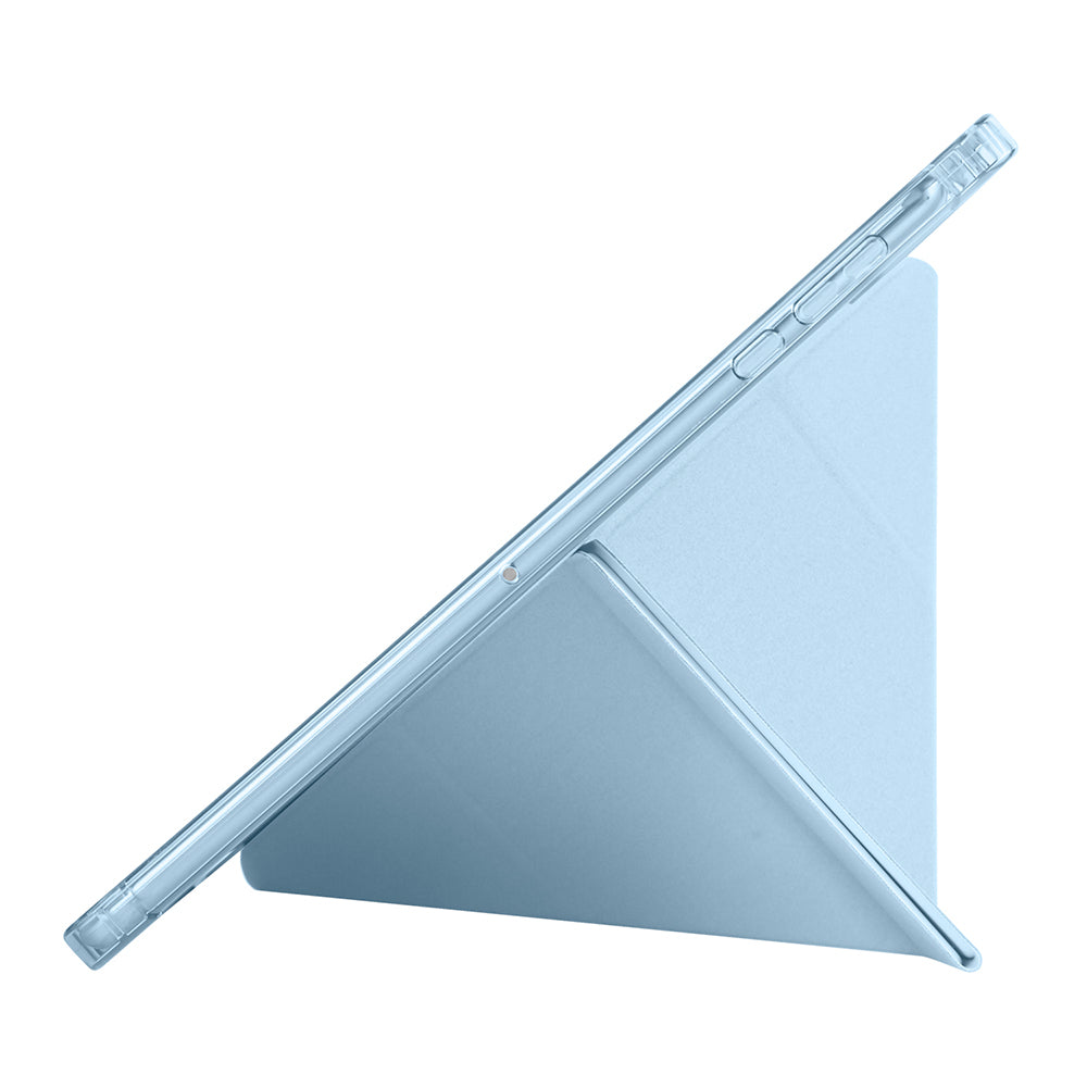 Honor Pad X8A Kılıf Zore Tri Folding Kalem Bölmeli Standlı Kılıf Siyah
