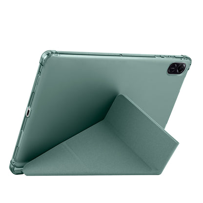 Honor Pad X8A Kılıf Zore Tri Folding Kalem Bölmeli Standlı Kılıf Rose Gold