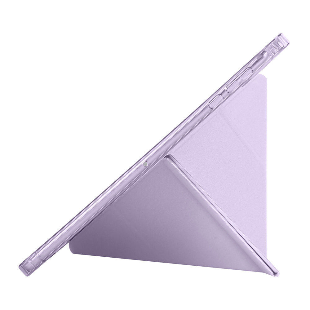 Honor Pad X8A Kılıf Zore Tri Folding Kalem Bölmeli Standlı Kılıf Siyah