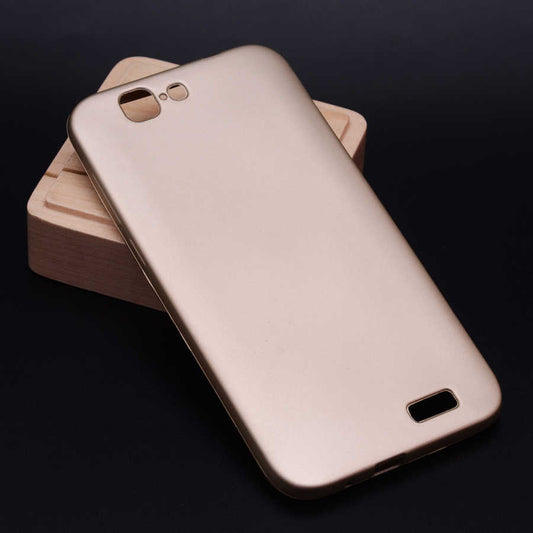 Huawei Ascend G7 Kılıf Zore Premier Silikon Kapak Gold