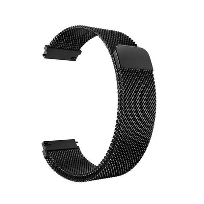 Huawei GT4 41mm Zore KRD-01 18mm Metal Hasır Kordon Siyah
