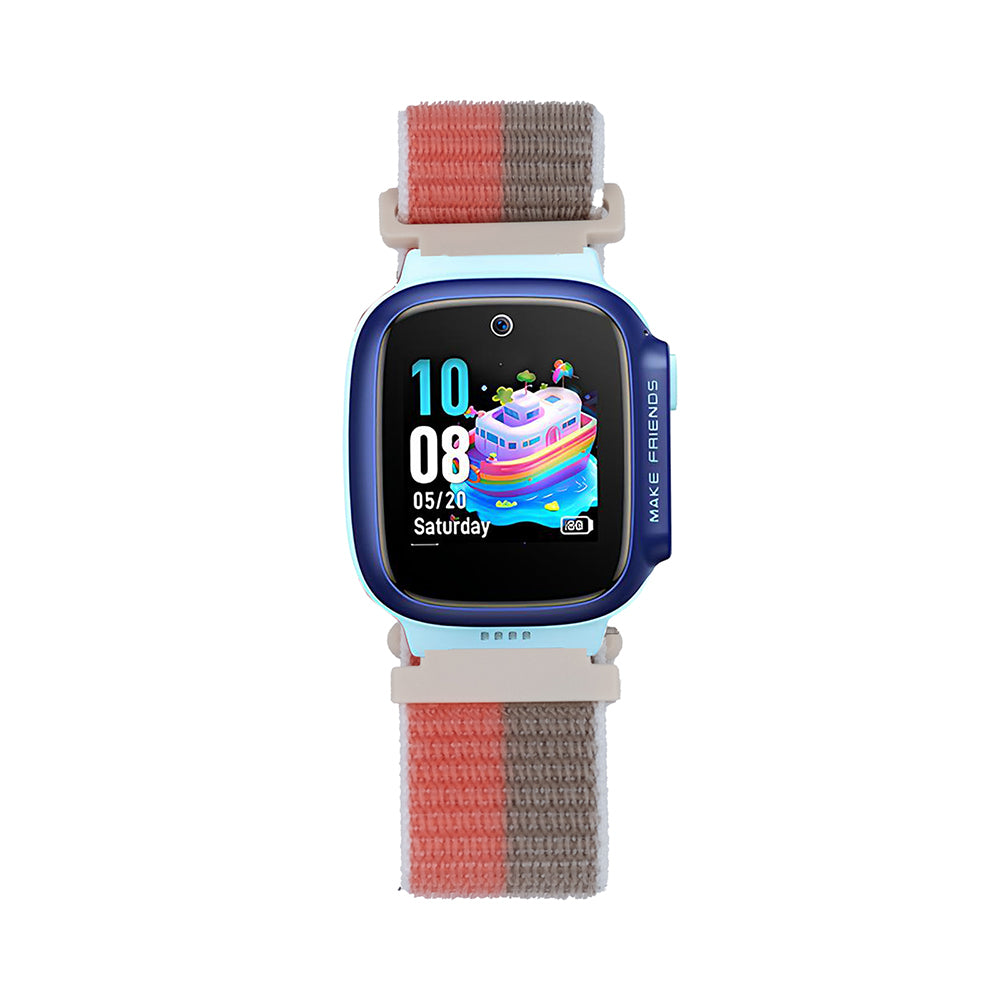 Huawei GT4 41mm Zore KRD-03 18mm Çocuklara Özel Hasır Kordon Kırmızı-Kahverengi