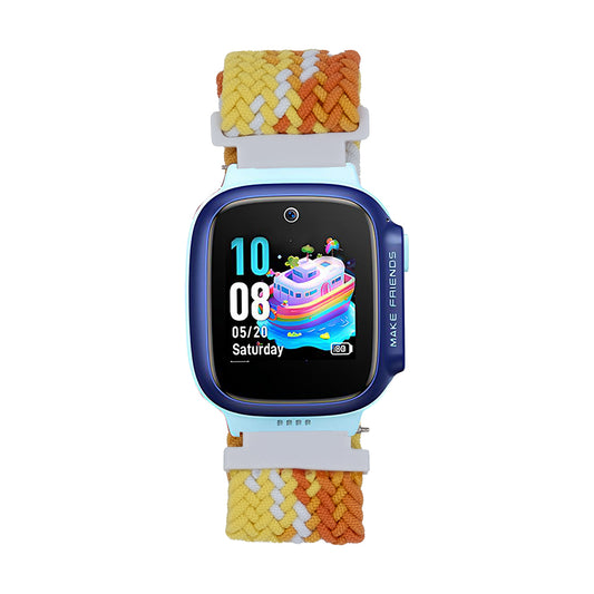 Huawei GT4 41mm Zore KRD-139 18mm Çocuklara Özel Örgü Kordon Sarı