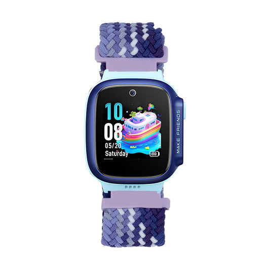 Huawei GT4 41mm Zore KRD-139 18mm Çocuklara Özel Örgü Kordon Mor