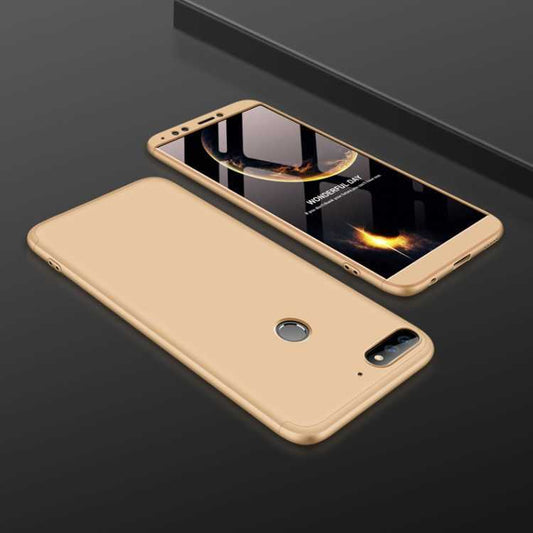 Huawei Y7 2018 Kılıf Zore Ays Kapak Gold