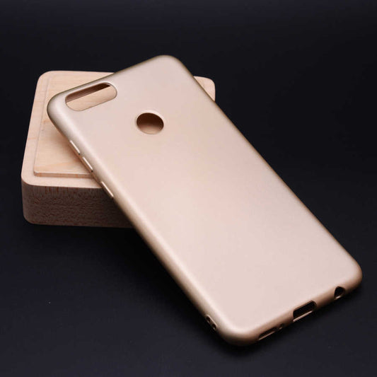 Huawei Honor 7X Kılıf Zore Premier Silikon Kapak Gold