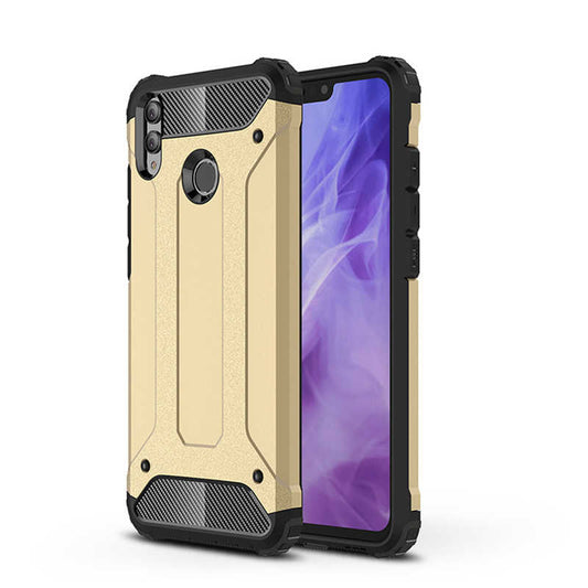 Huawei Honor 8X Kılıf Zore Crash Silikon Kapak Gold