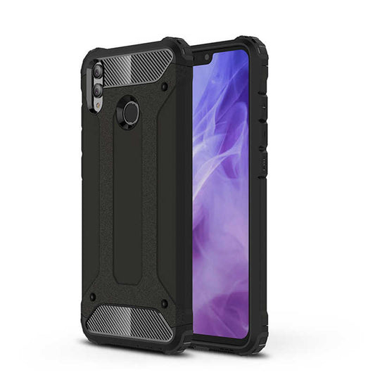 Huawei Honor 8X Kılıf Zore Crash Silikon Kapak Siyah