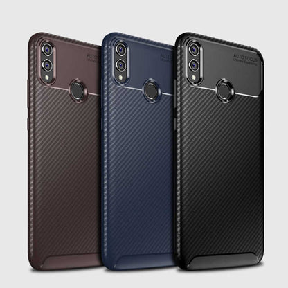 Huawei Honor 8X Kılıf Zore Negro Silikon Kapak Kahverengi