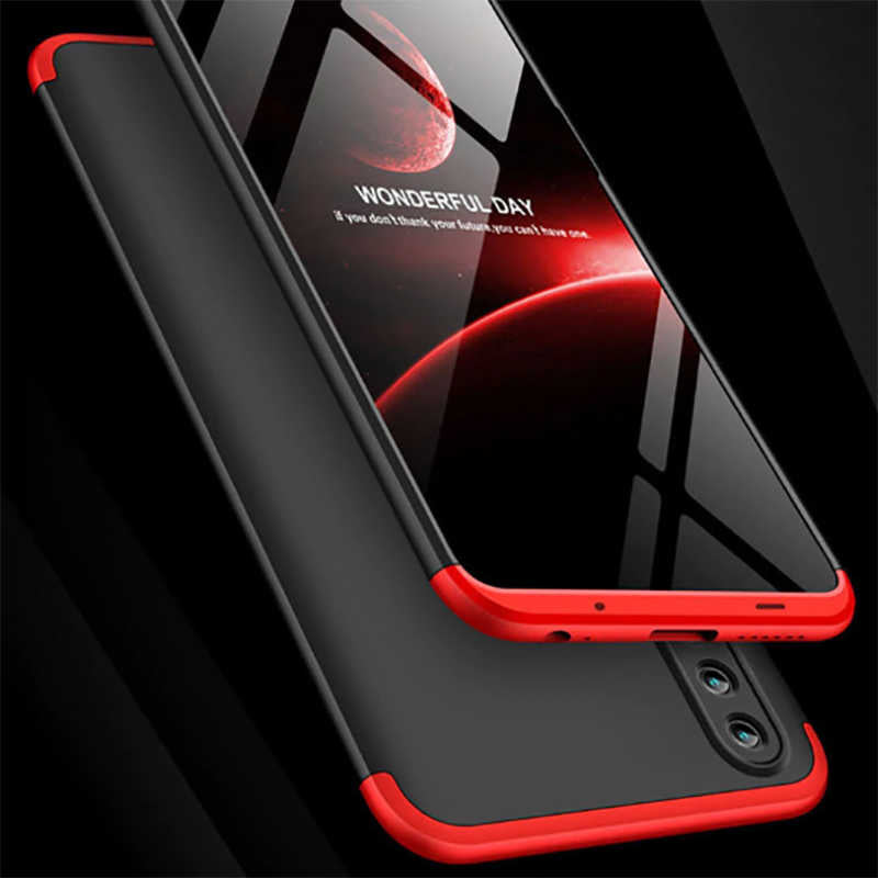 Huawei Honor Play Kılıf Zore Ays Kapak Siyah-Kırmızı