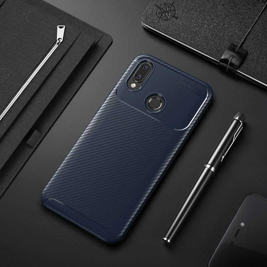 Huawei Honor Play Kılıf Zore Negro Silikon Kapak Lacivert