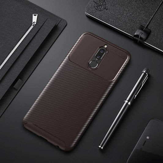 Huawei Mate 10 Lite Kılıf Zore Negro Silikon Kapak Kahverengi