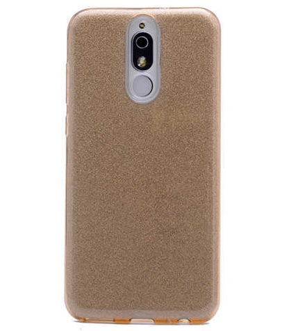 Huawei Mate 10 Lite Kılıf Zore Shining Silikon Gold