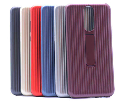 Huawei Mate 10 Lite Kılıf Zore Wave Standlı Mıknatıslı Kapak Siyah