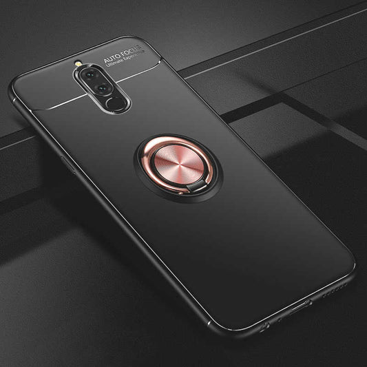 Huawei Mate 10 Lite Kılıf Zore Ravel Silikon Kapak Siyah-Rose Gold