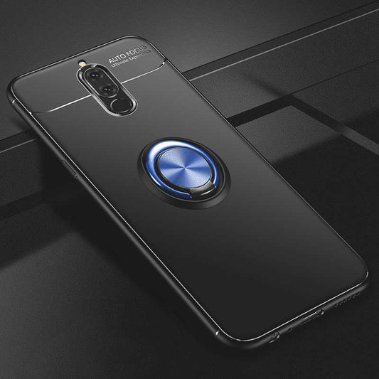 Huawei Mate 10 Lite Kılıf Zore Ravel Silikon Kapak Siyah-Mavi